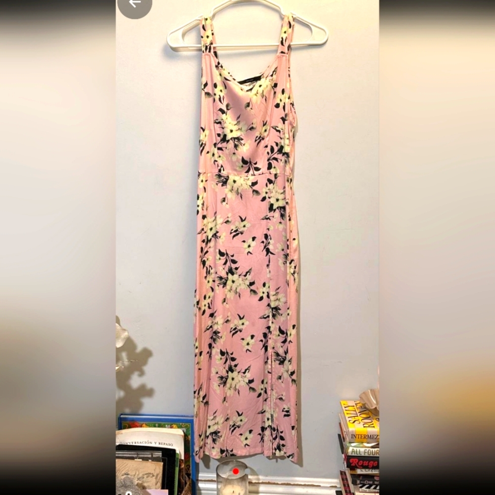 Flirty Modest Pink Midi/ Maxi Dress M